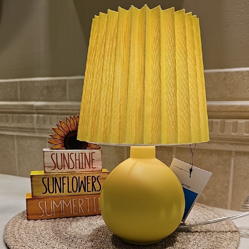 New By Room Essentials 10in. Sunflower Yellow Table Lamp